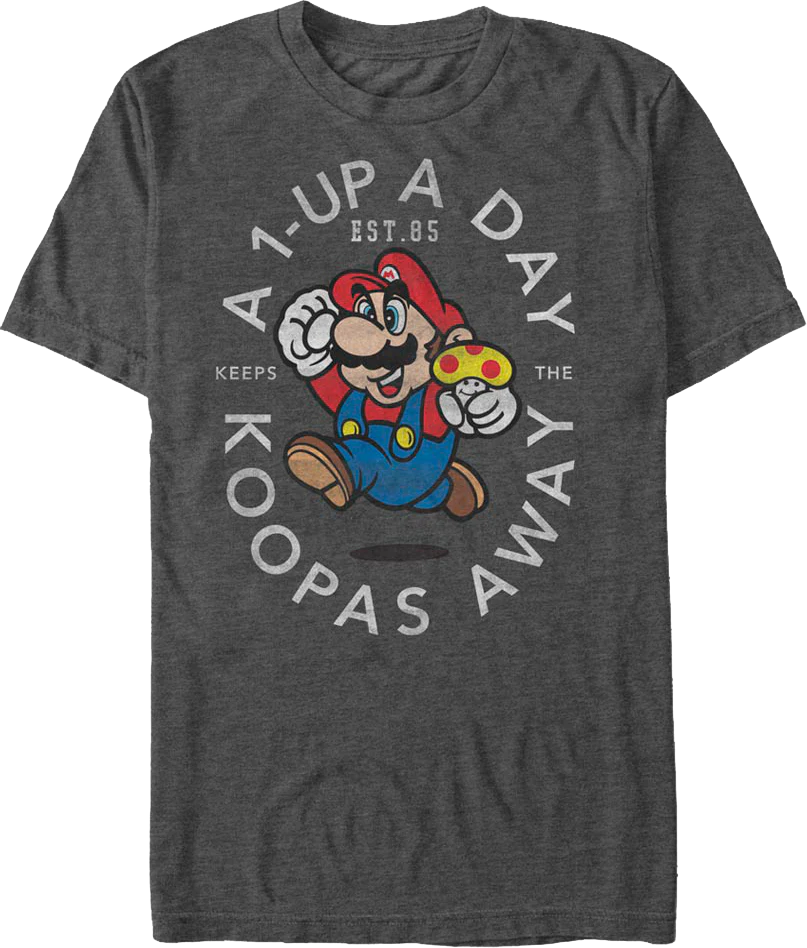 1-Up A Day Super Mario Bros. T-Shirt