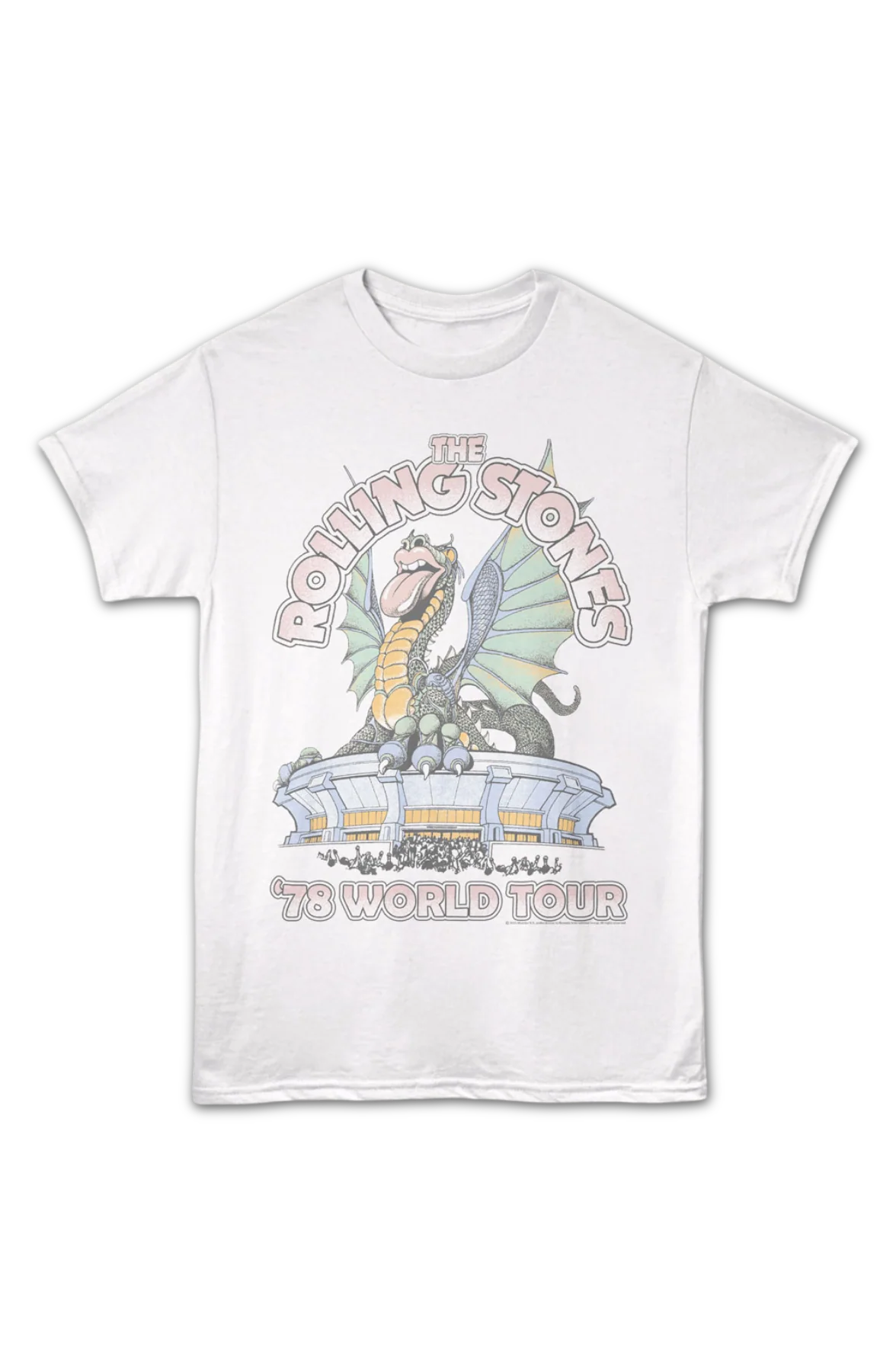 '78 World Tour Dragon Poster Rolling Stones T-Shirt - Image 2