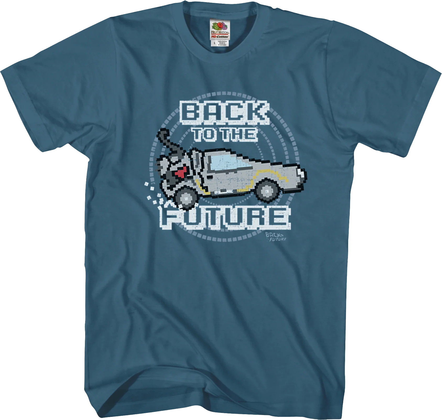 8-Bit DeLorean Back To The Future T-Shirt