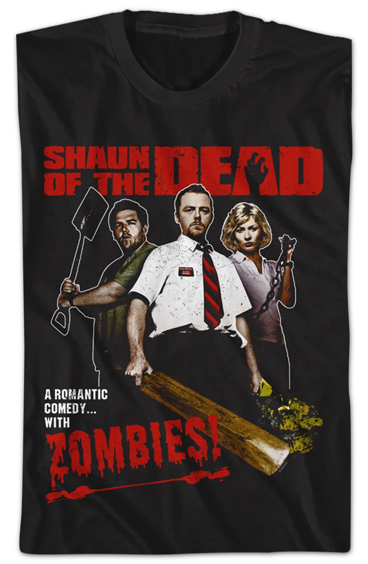A Romantic Comedy With Zombies Shaun Of The Dead T-Shirt - Image 2