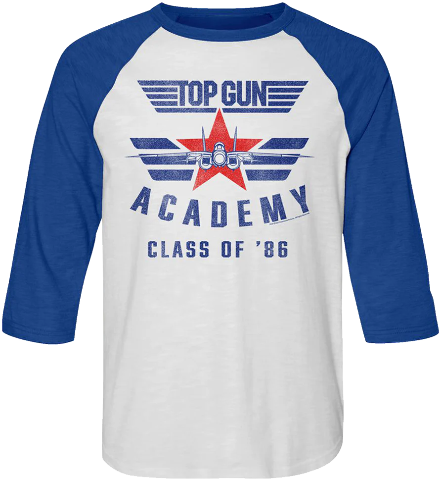 Academy Class Of '86 Top Gun Raglan Baseball Shirt
