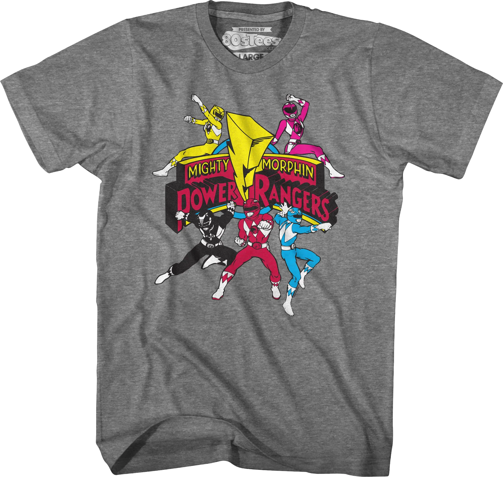 Action Poses Mighty Morphin Power Rangers T-Shirt