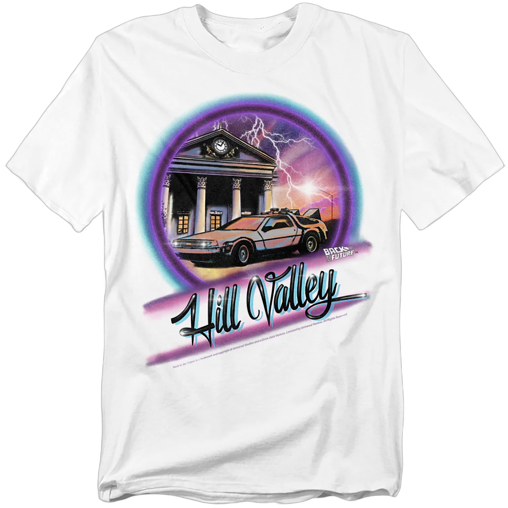 Airbrush Hill Valley Back To The Future T-Shirt