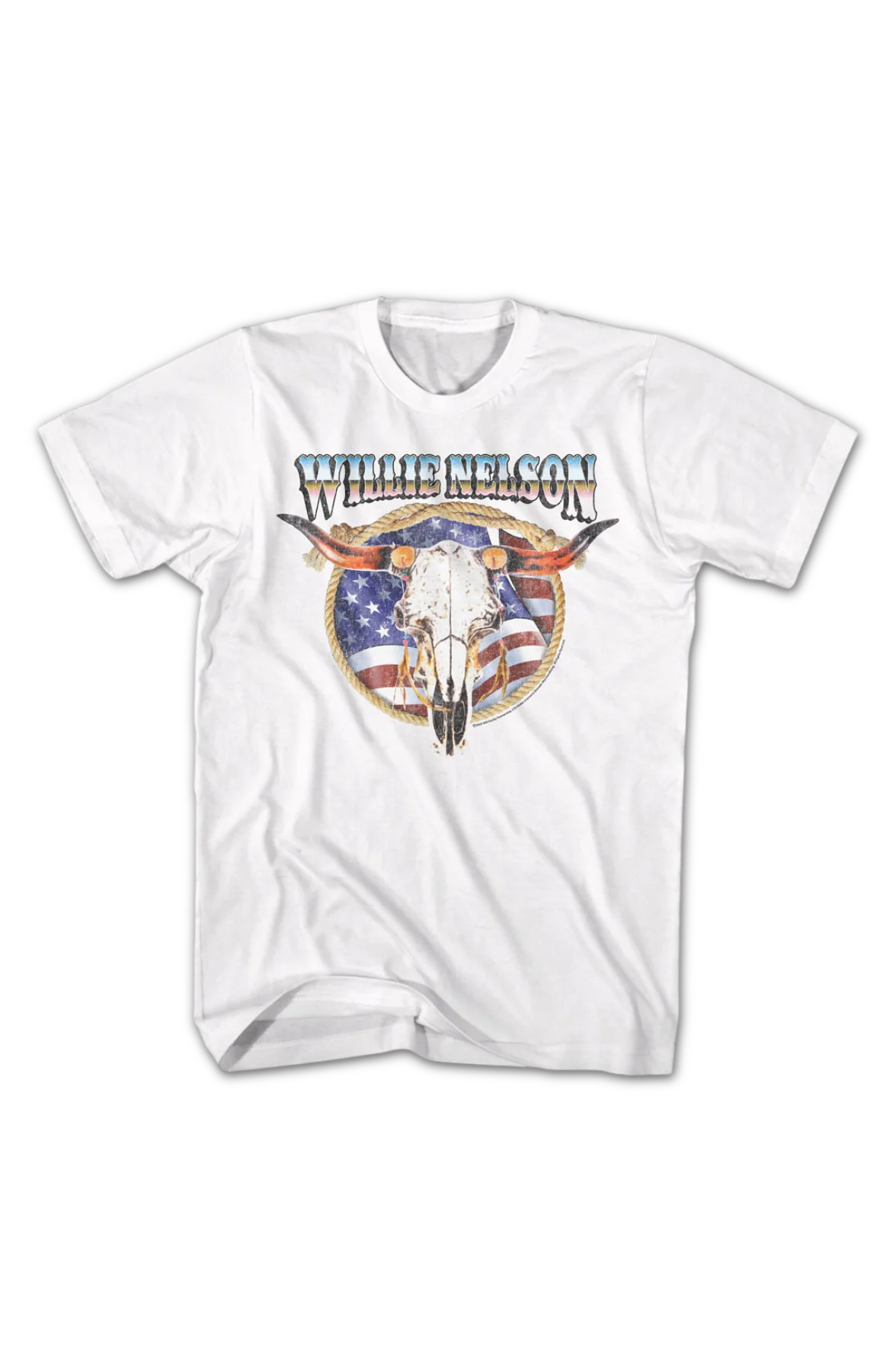American Cow Skull Willie Nelson T-Shirt - Image 2