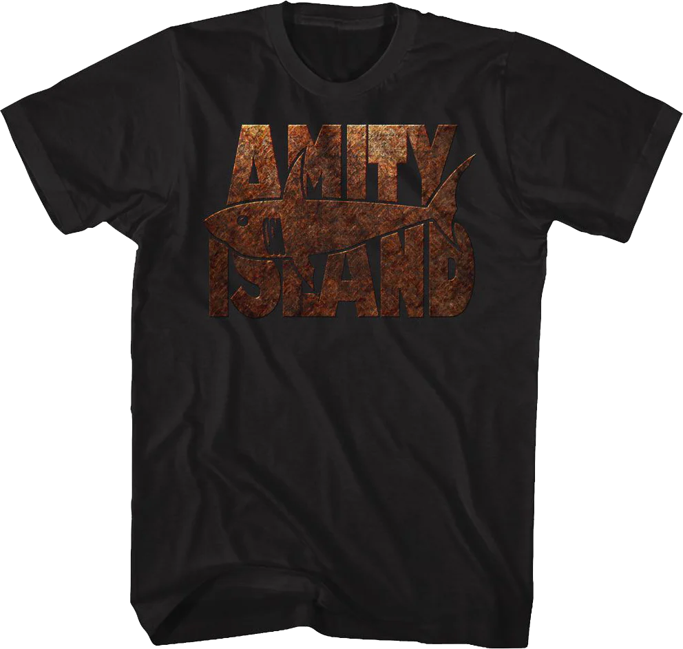Amity Island Rusted Sign Jaws T-Shirt