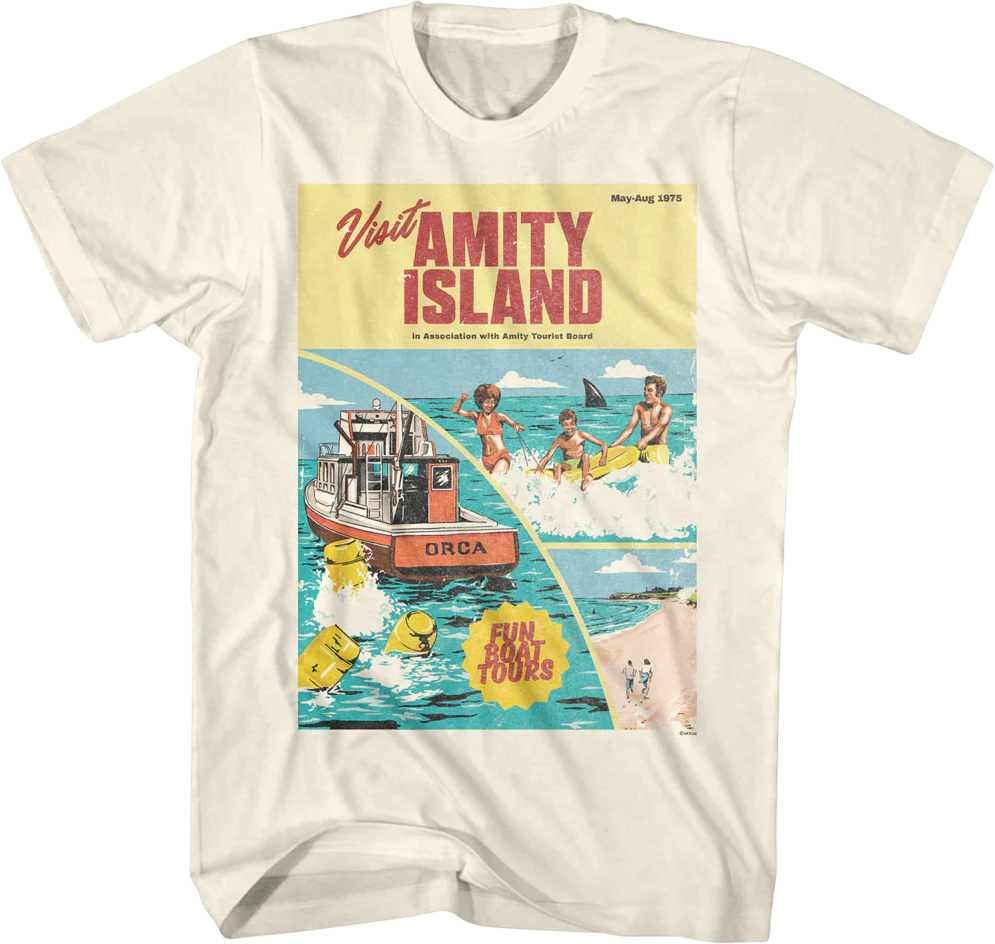 Amity Island Tourism Brochure Jaws T-Shirt