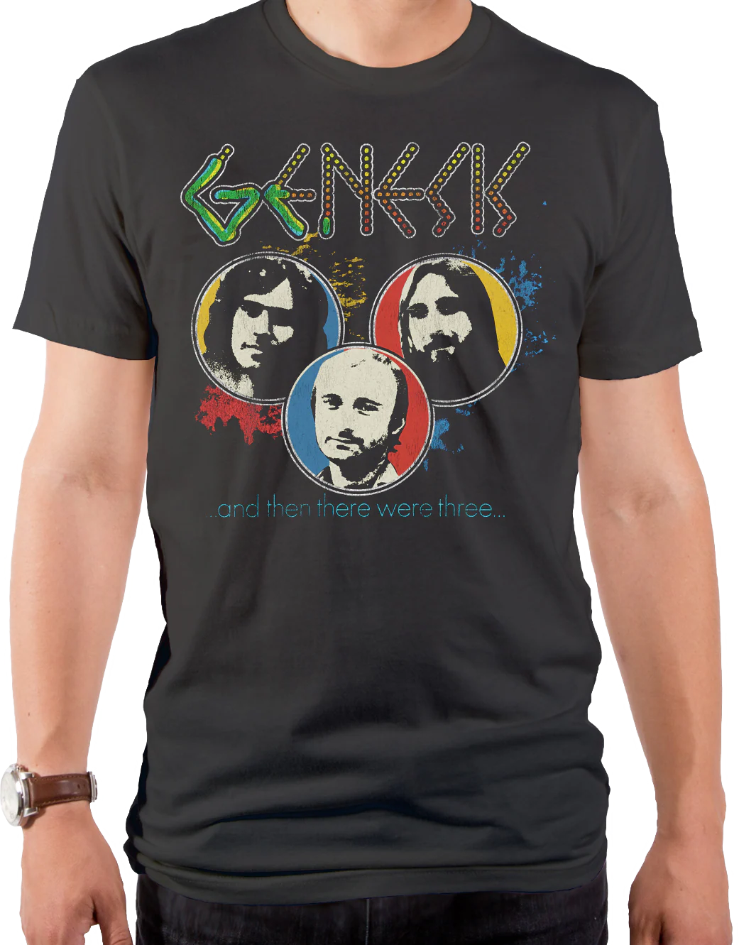 And Then There Were Three Genesis Black T-Shirt
