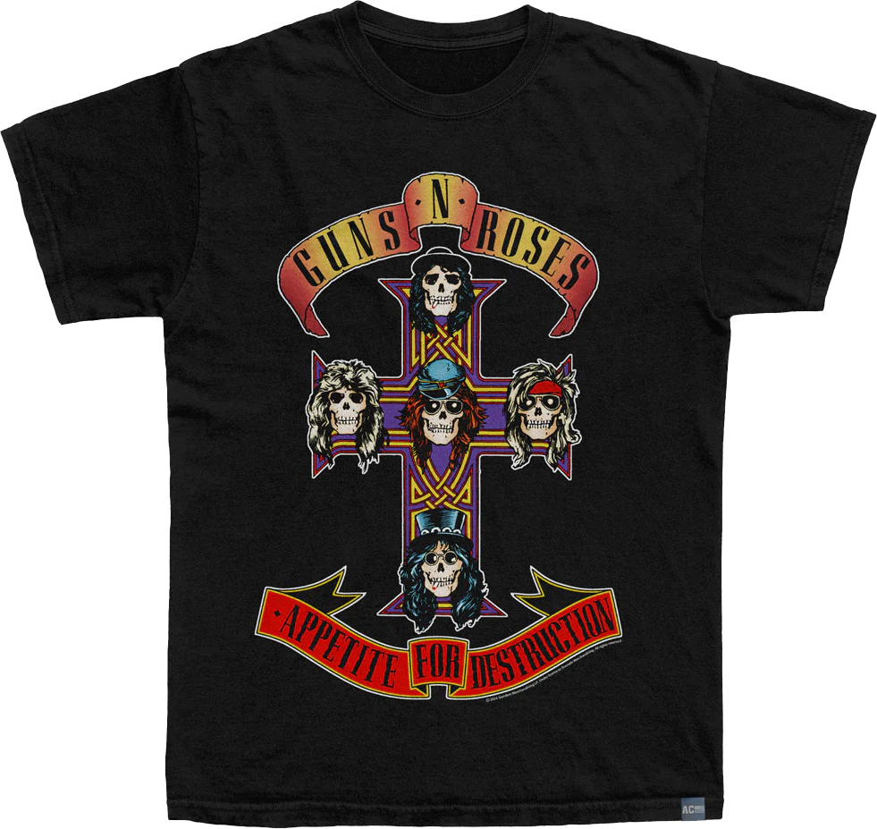 Made In USA Appetite For Destruction Guns N' Roses T-Shirt