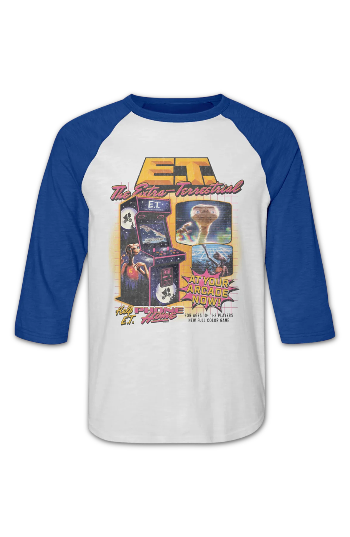 Arcade Game E.T. The Extra-Terrestrial Raglan Baseball Shirt - Image 2
