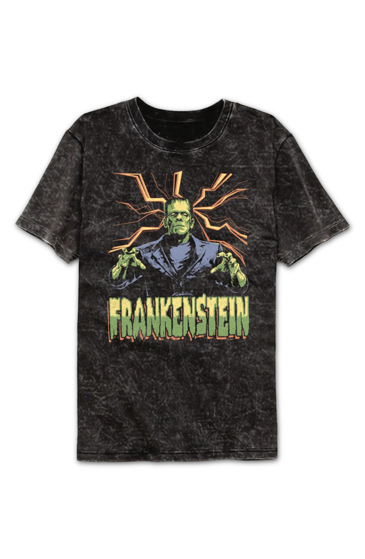 Attack Pose Frankenstein Mineral Wash T-Shirt - Image 2