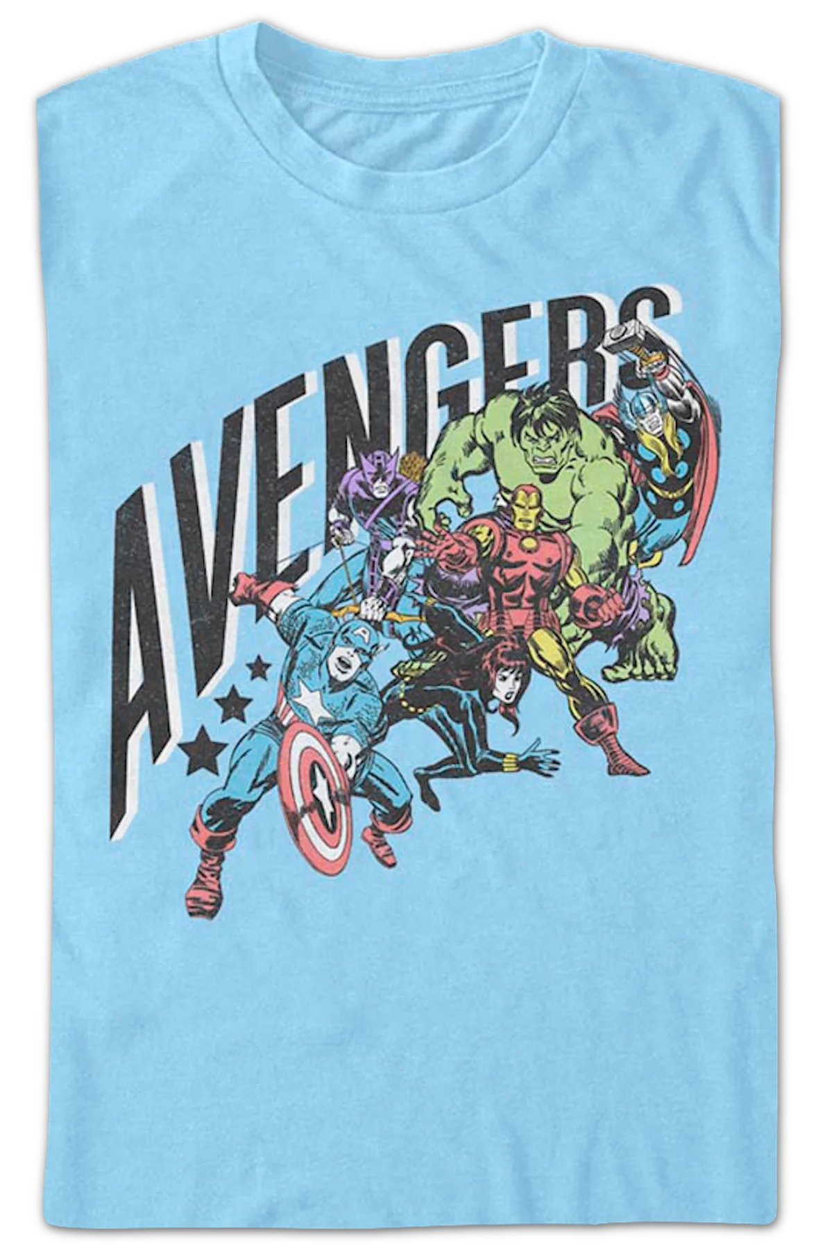 Avengers Lineup Marvel Comics T-Shirt - Image 2