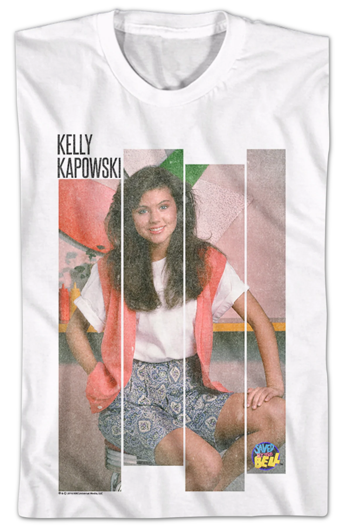 Bayside Blocks Kelly Kapowski Saved By The Bell T-Shirt - Image 2