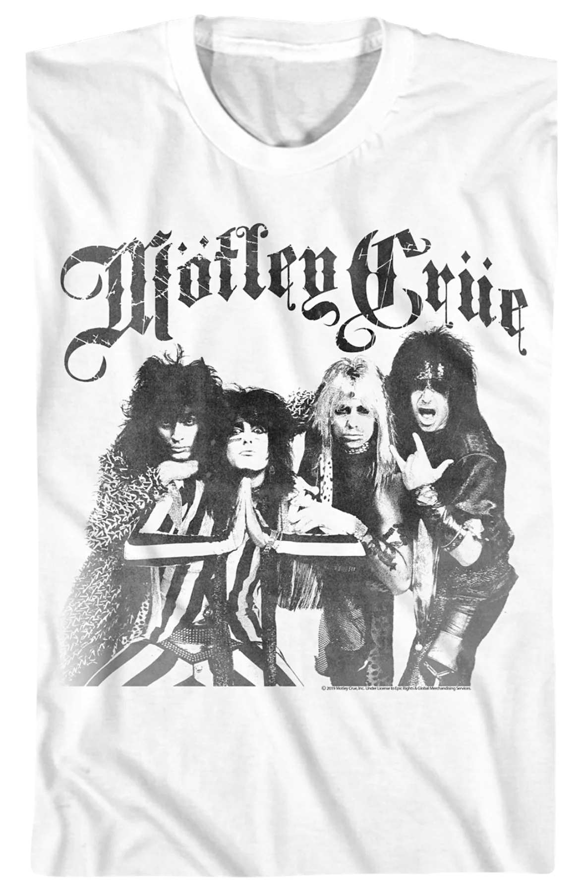 Black and White Motley Crue T-Shirt - Image 2