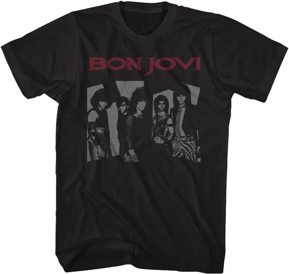 Black and White Photo Bon Jovi T-Shirt