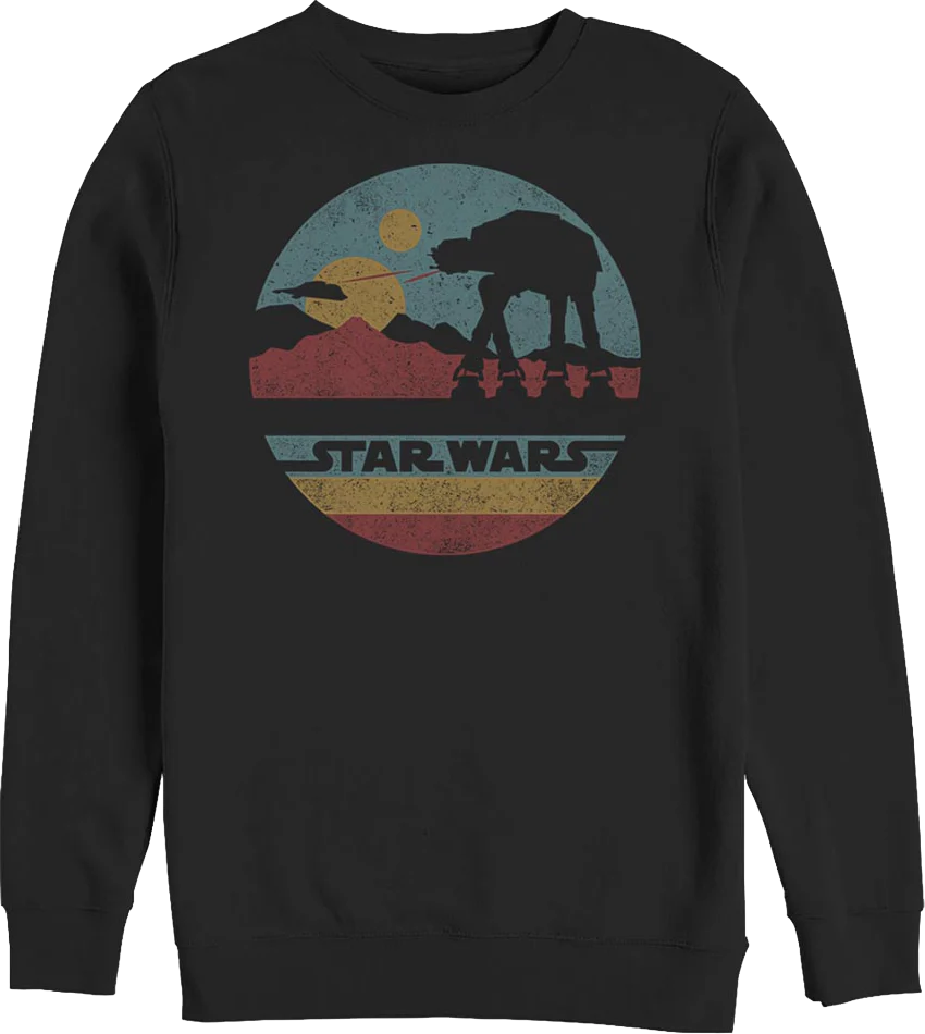 Black AT-AT Silhouette Star Wars Sweatshirt