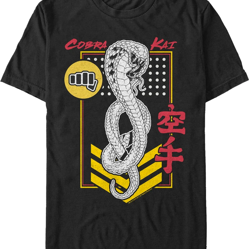 Black Cobra Kai Patch Karate Kid Shirt