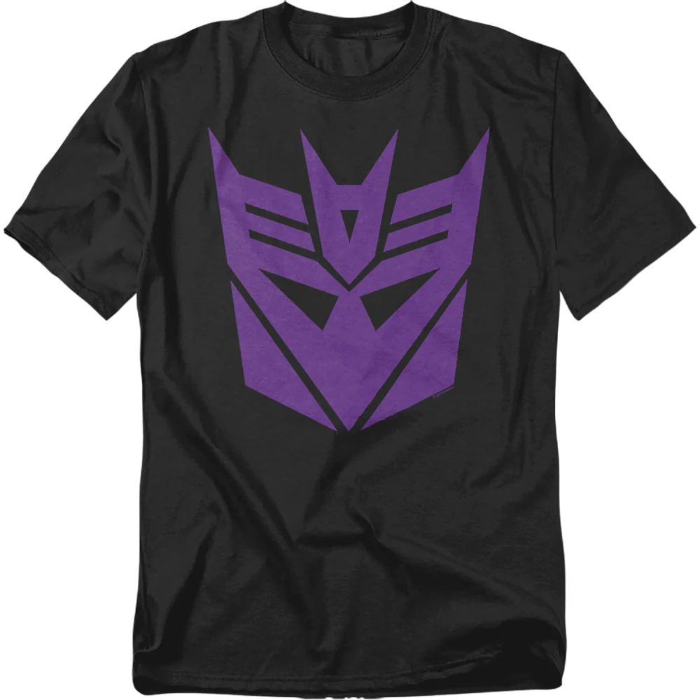 Black Decepticon Logo Transformers T-Shirt - Image 2