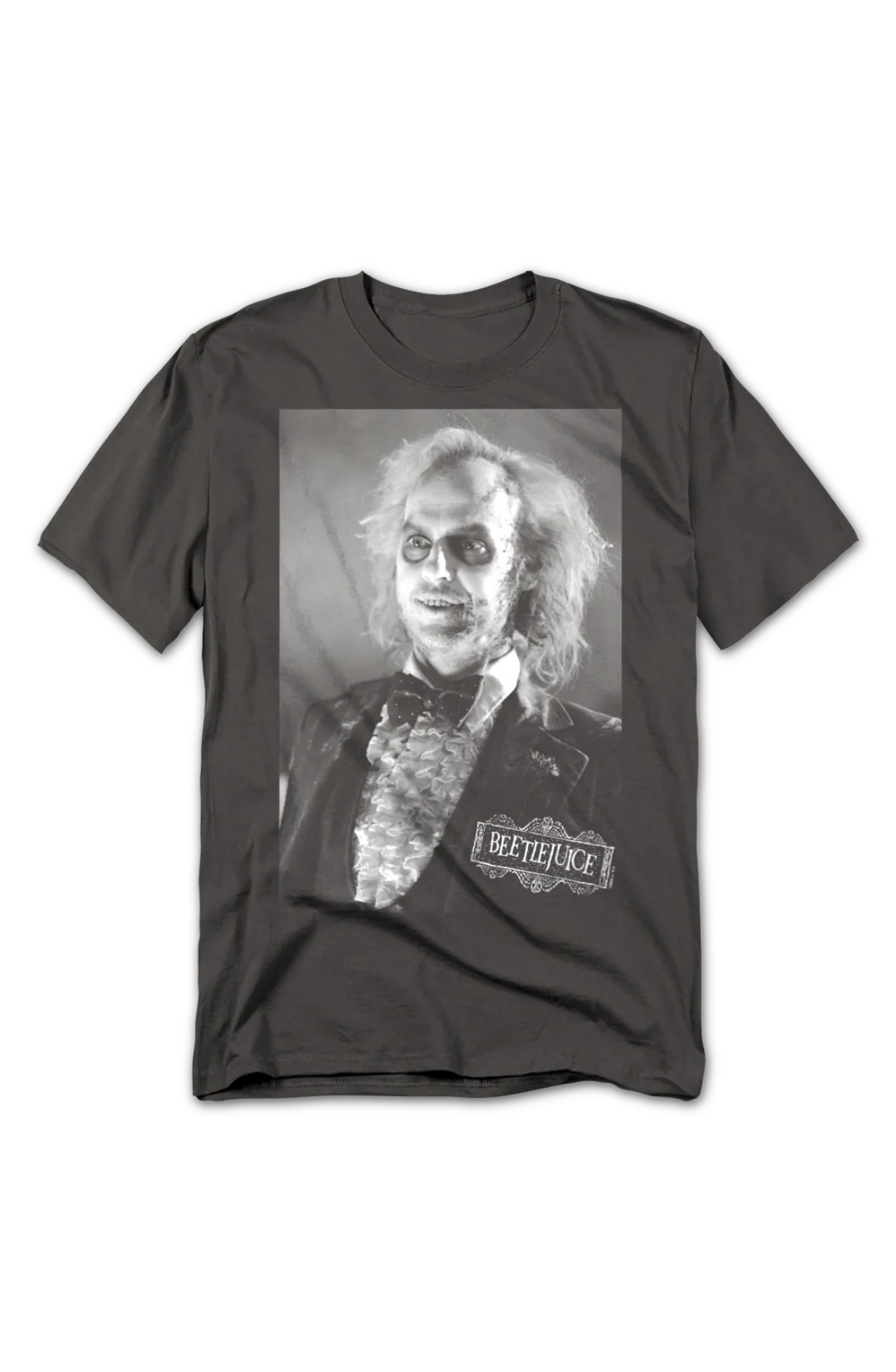 Black & White Groom Photo Beetlejuice T-Shirt - Image 2