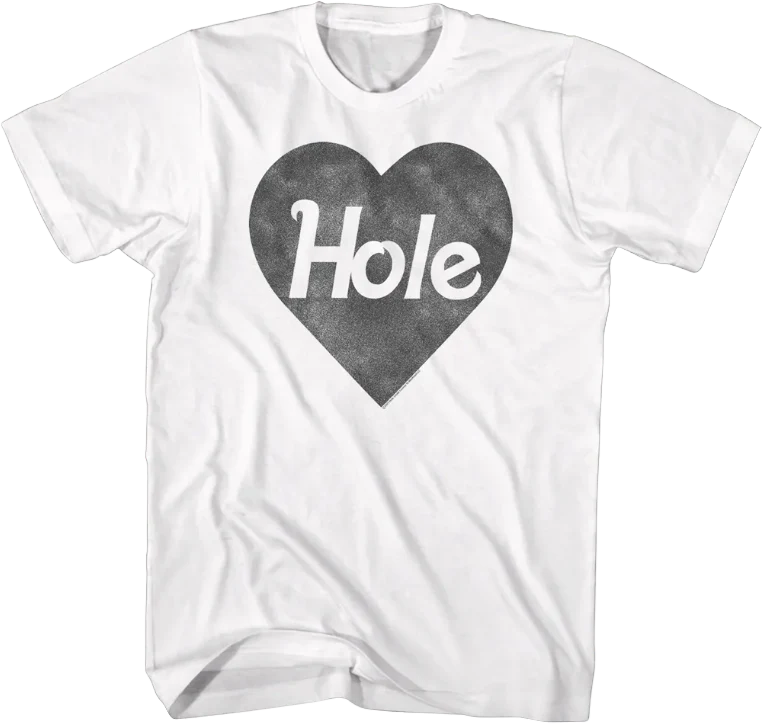 Black & White Heart Logo Hole T-Shirt