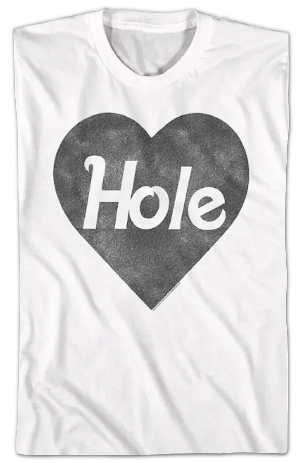 Black & White Heart Logo Hole T-Shirt - Image 2