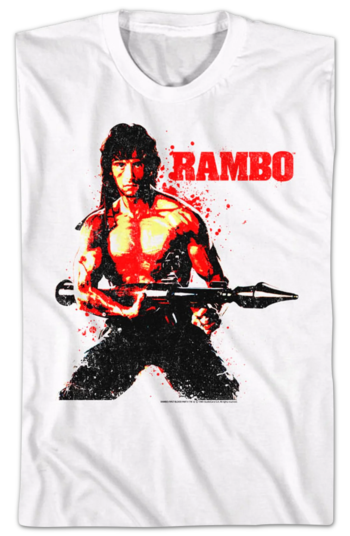 Blood Splattered Rambo T-Shirt - Image 2