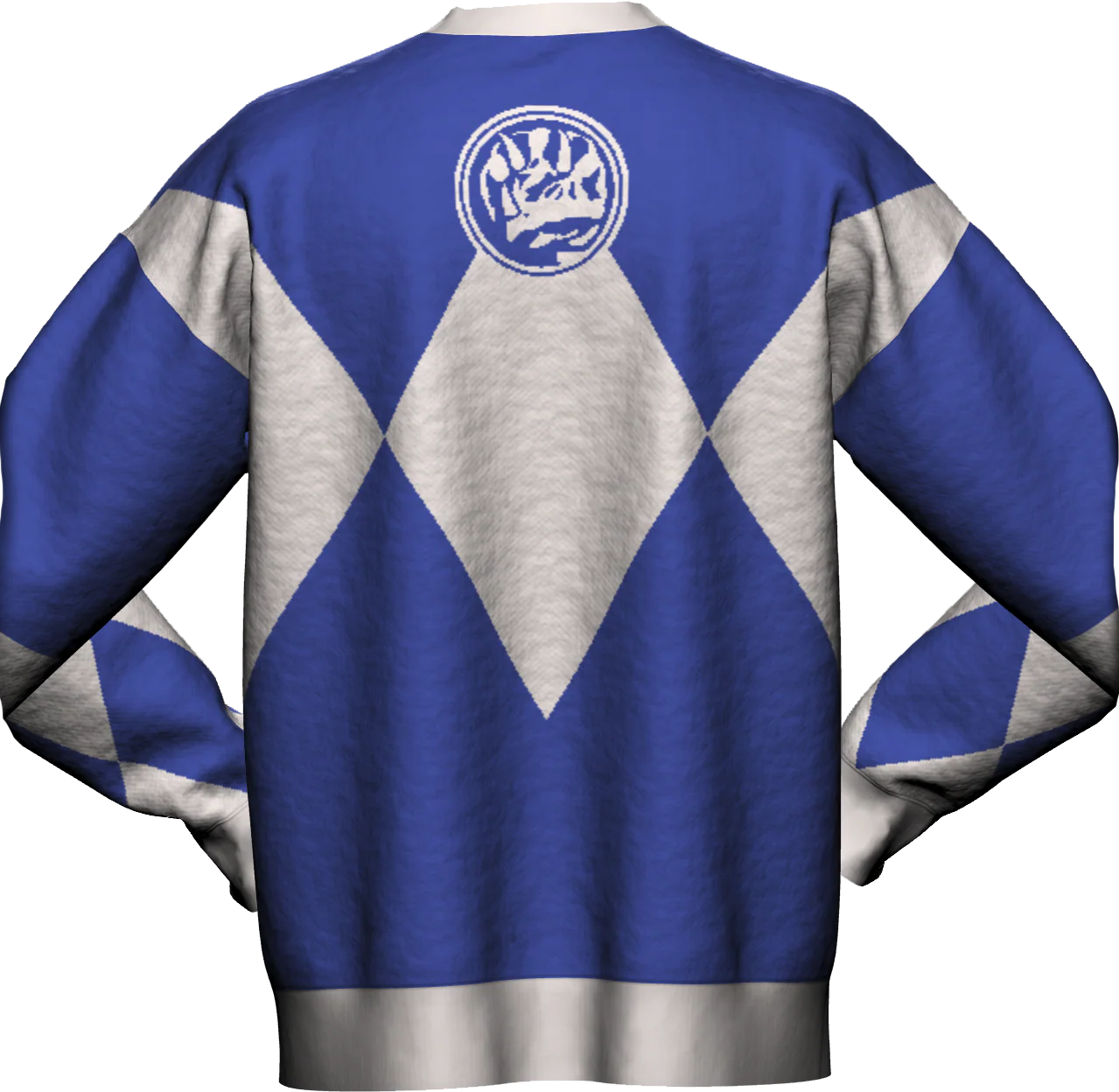 Blue Ranger Mighty Morphin Power Rangers Knitted Sweater - Image 3