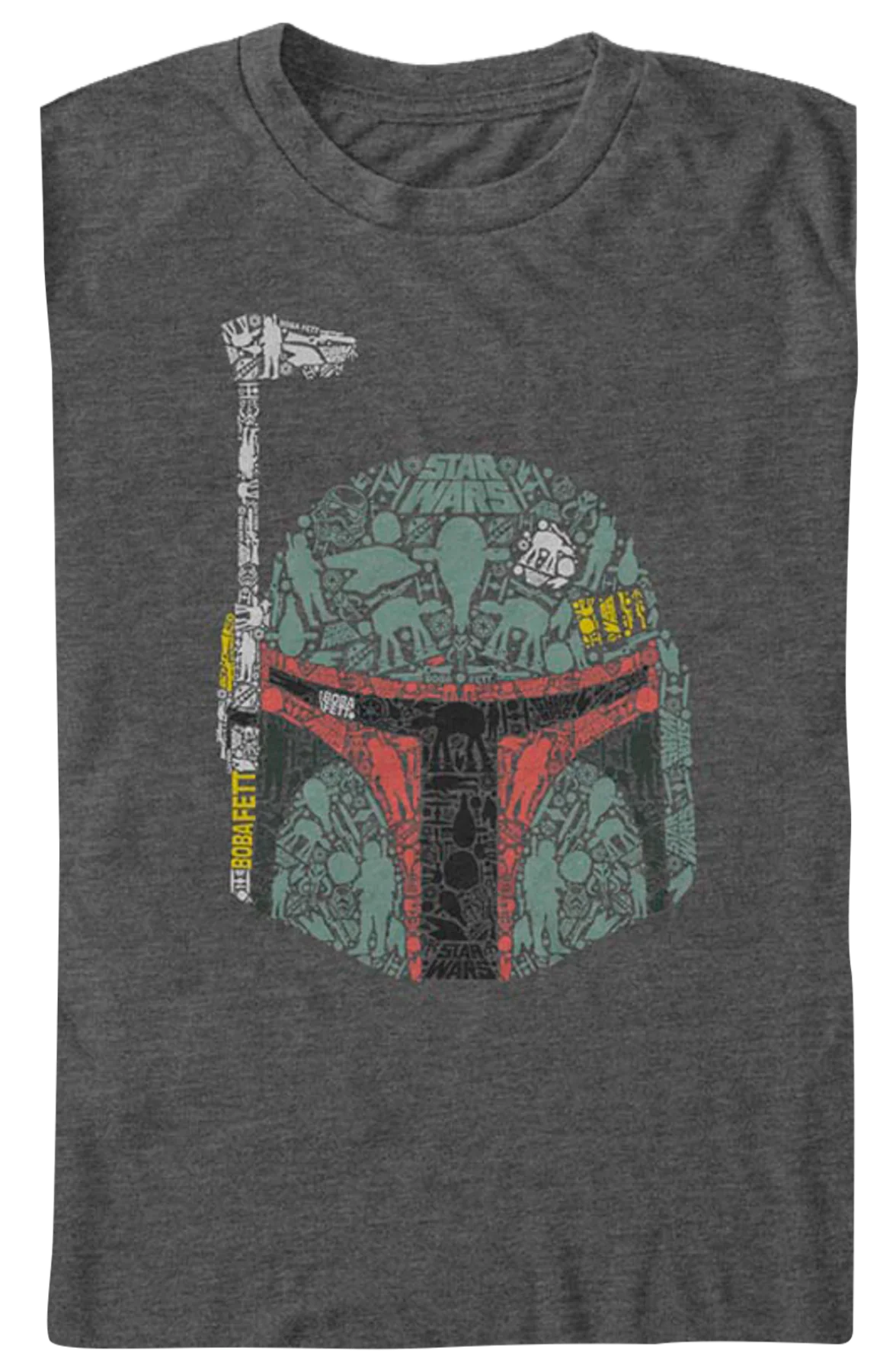 Boba Fett Helmet Collage Star Wars T-Shirt - Image 2