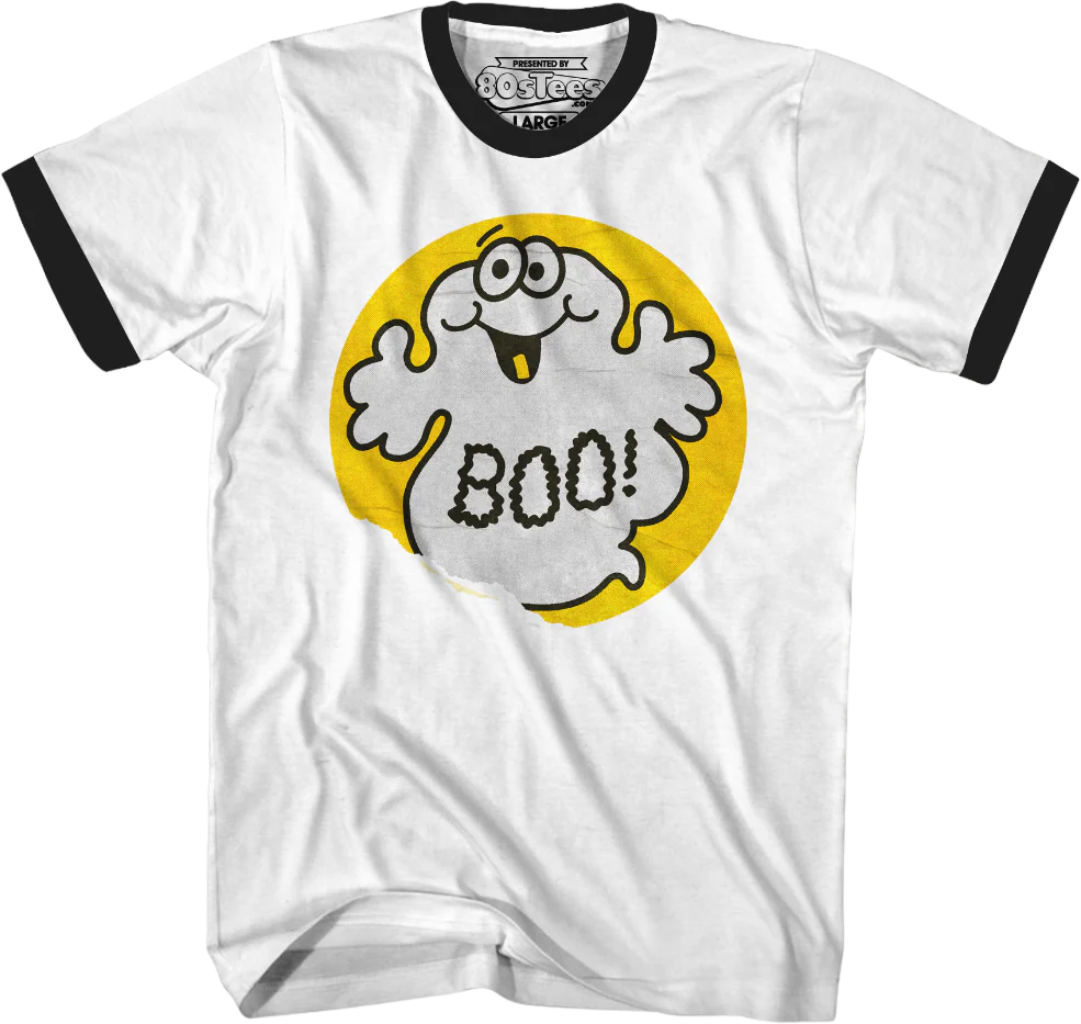 Boo Ghost Scratch & Sniff Sticker T-Shirt - Image 21