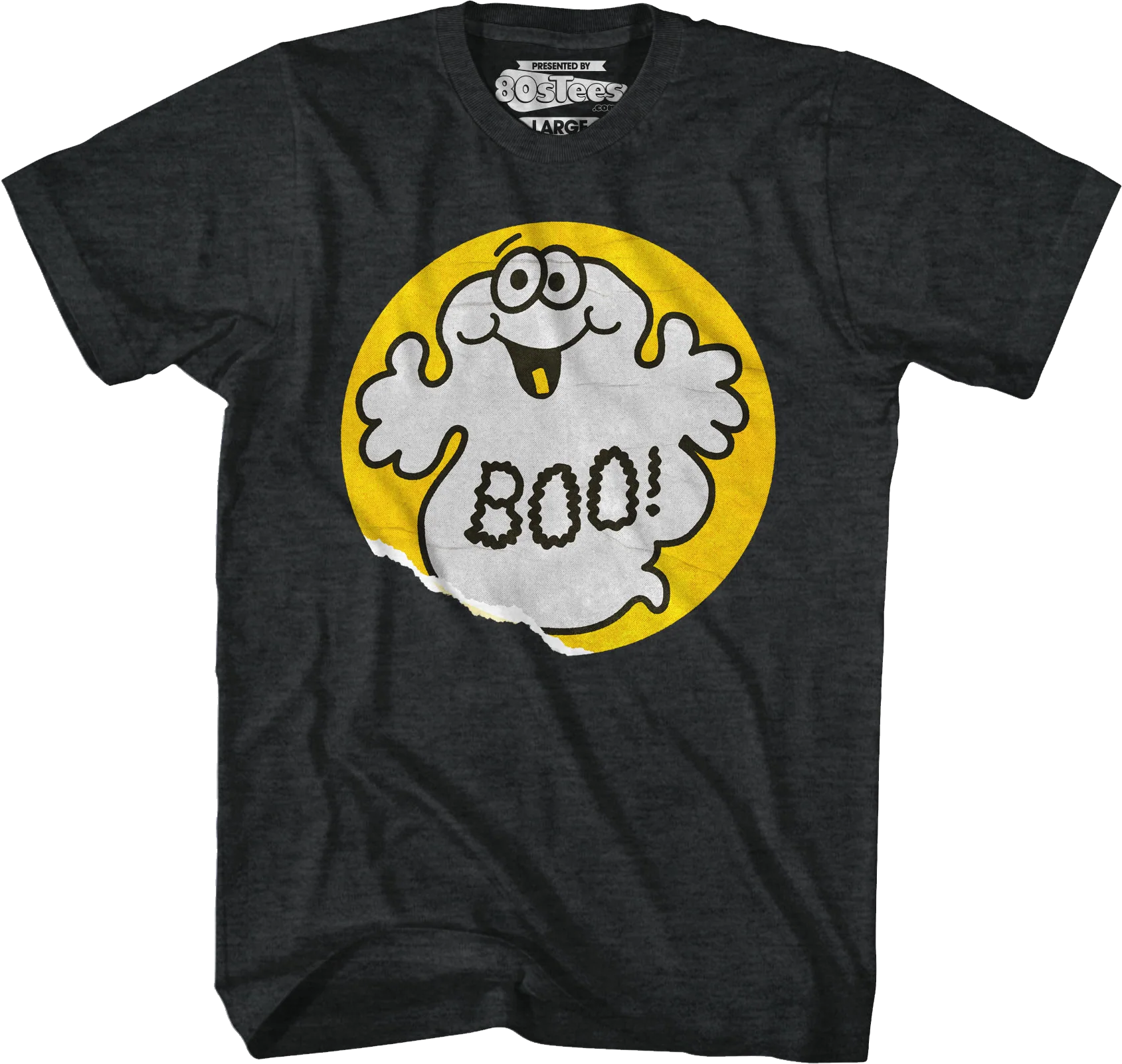 Boo Ghost Scratch & Sniff Sticker T-Shirt - Image 8