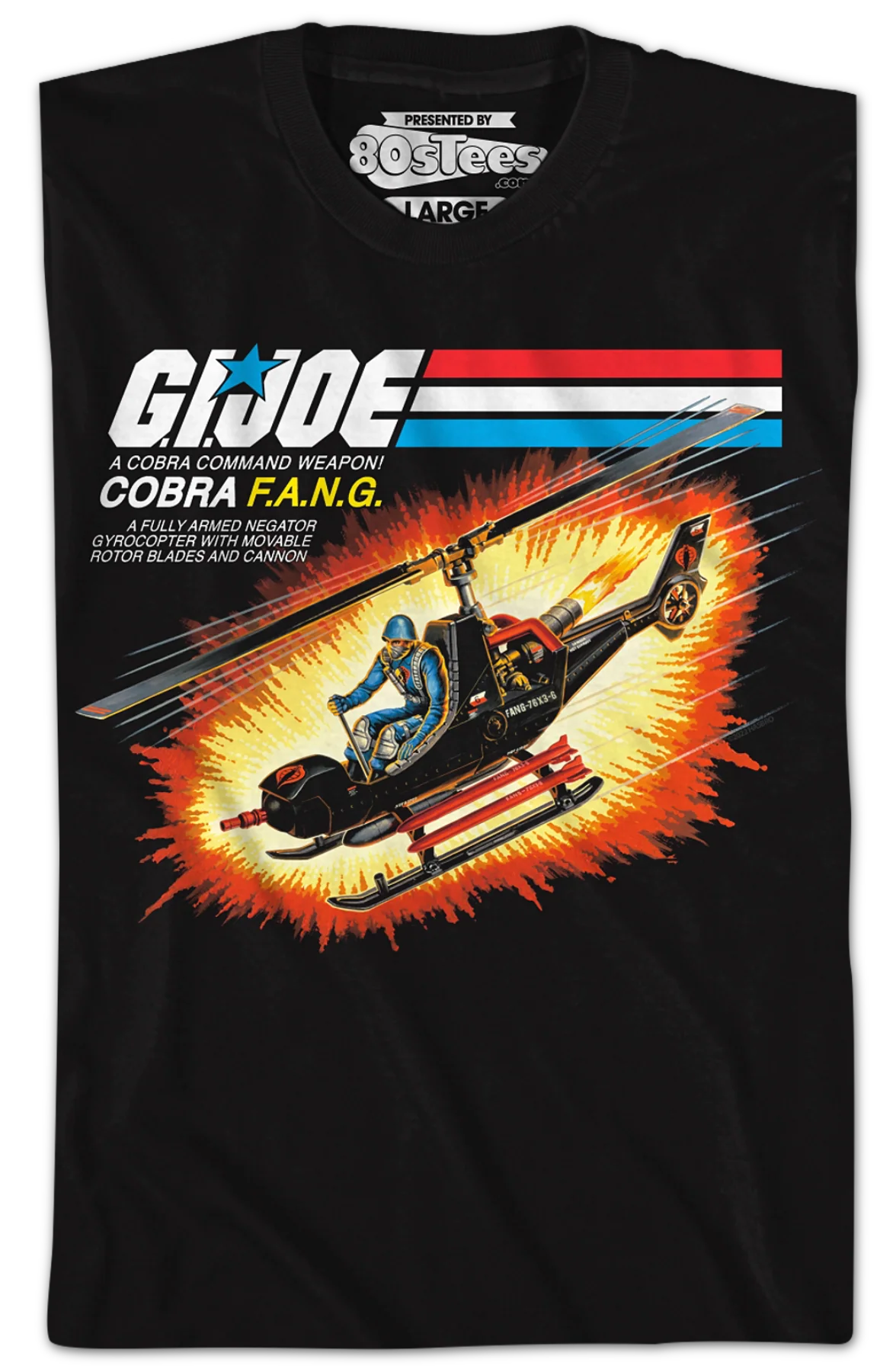 Box Art Cobra F. A. N. G. GI Joe T-Shirt - Image 2
