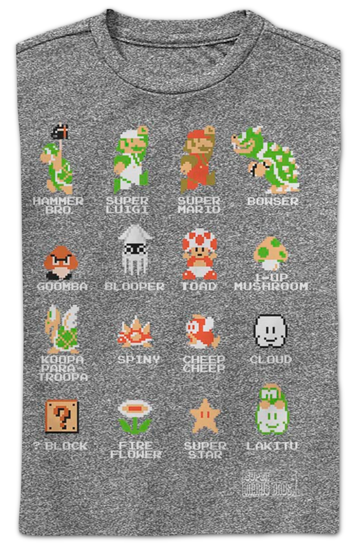 Boys Youth Cast of Super Mario Bros. Shirt - Image 2