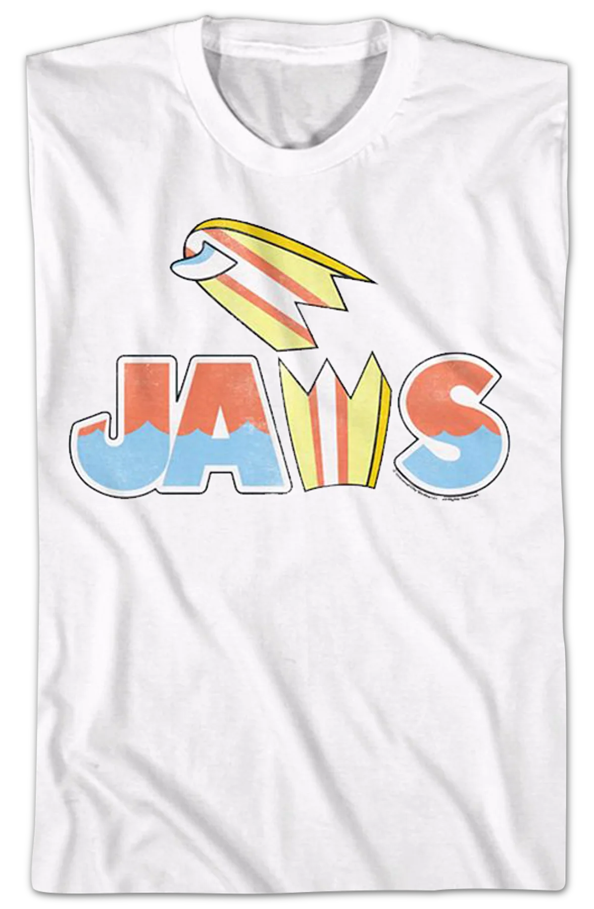 Broken Surfboard Jaws T-Shirt - Image 2