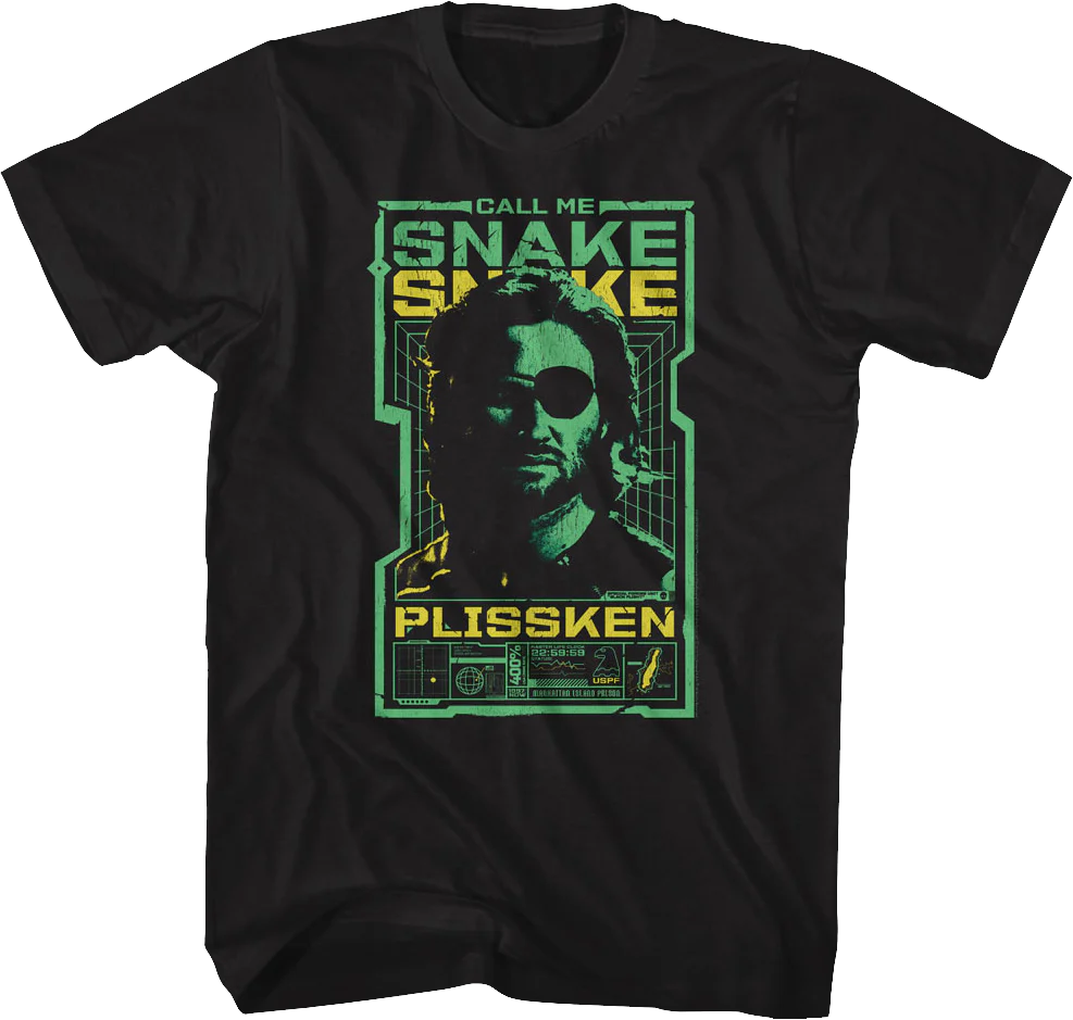 Call Me Snake Tech Screen Escape From New York T-Shirt