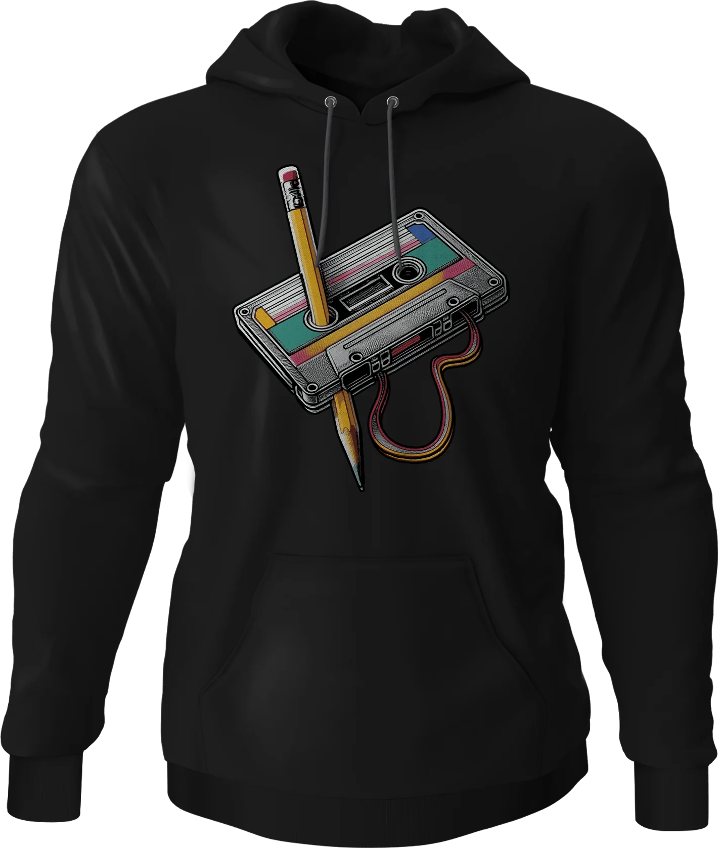 Cassette Tape Rewind Hoodie - Image 6