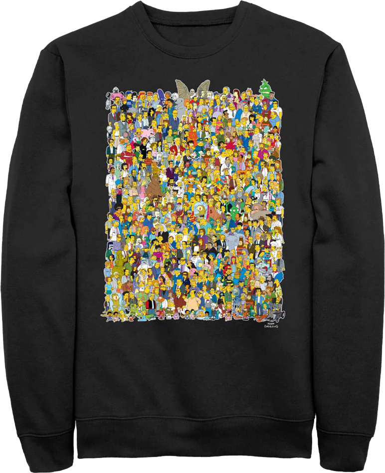 Characters Collage Simpsons Sweatshirt