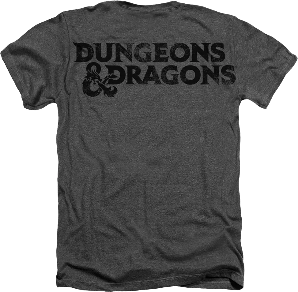 Charcoal Big Print Logo Dungeons & Dragons T-Shirt - Image 3