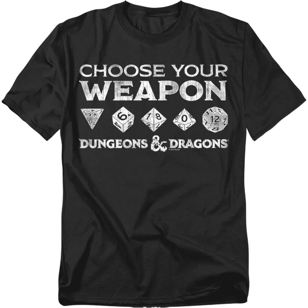 Choose Your Weapon Dungeons & Dragons T-Shirt - Image 2