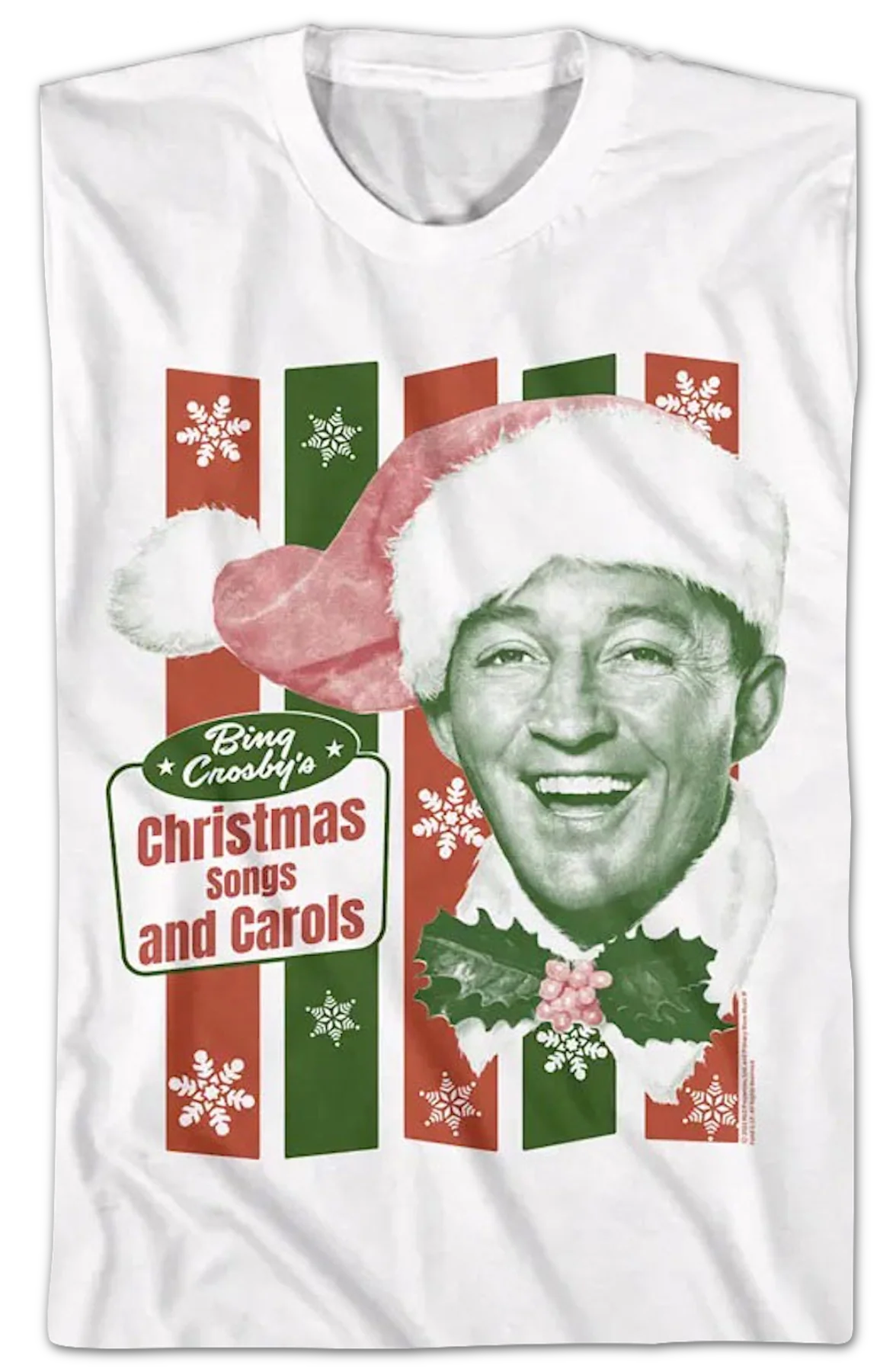 Christmas Songs And Carols Bing Crosby T-Shirt - Image 2