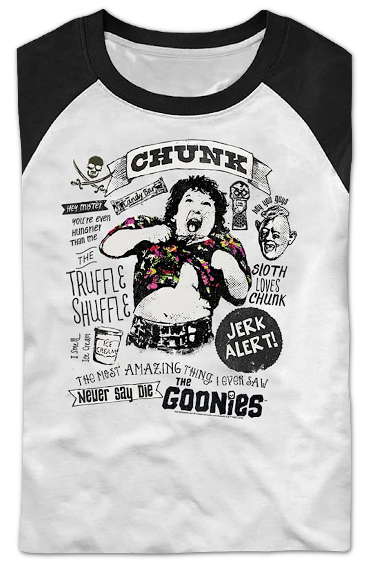 Chunk Collage Goonies Raglan Baseball Shirt - Image 2