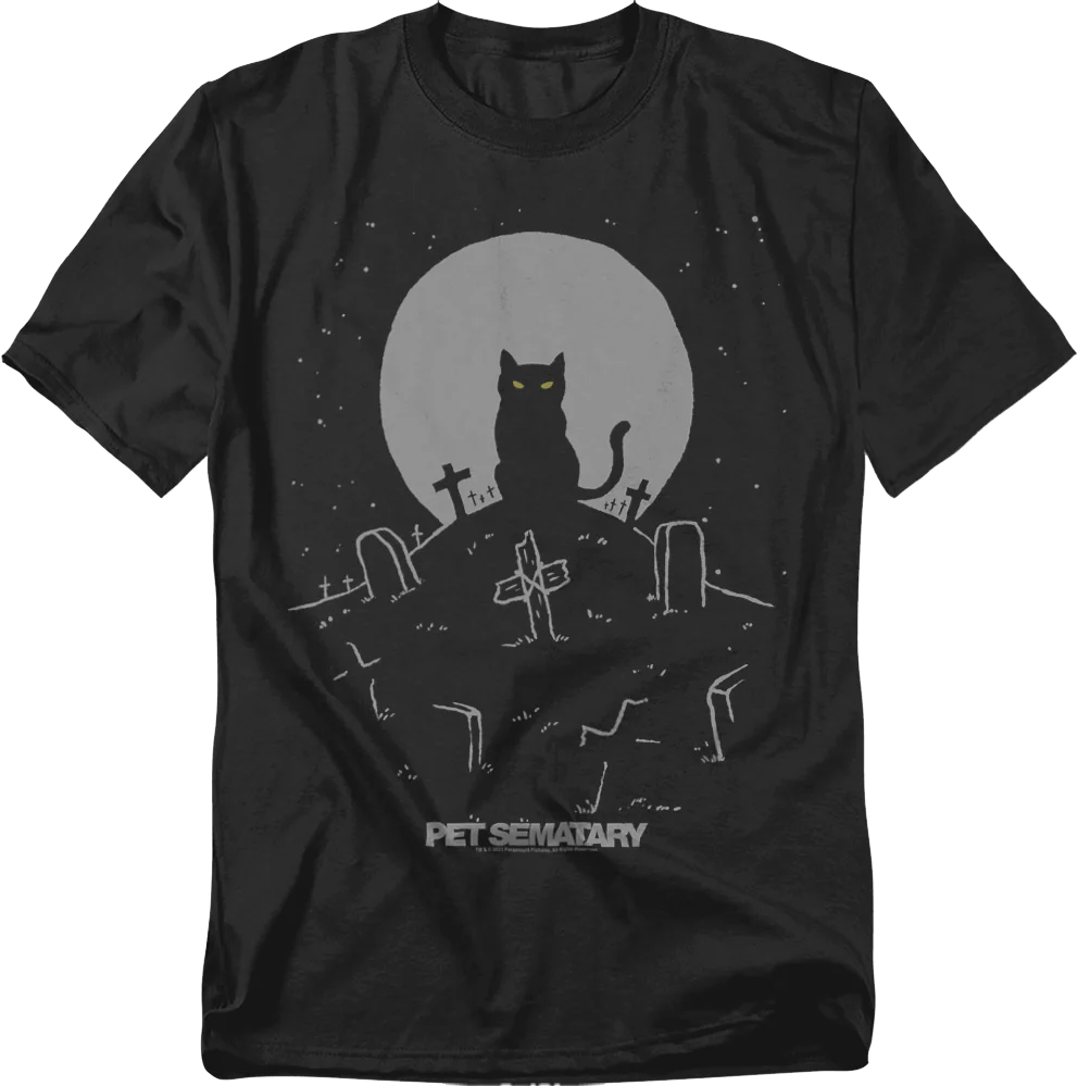 Church With Tombstones Pet Sematary T-Shirt