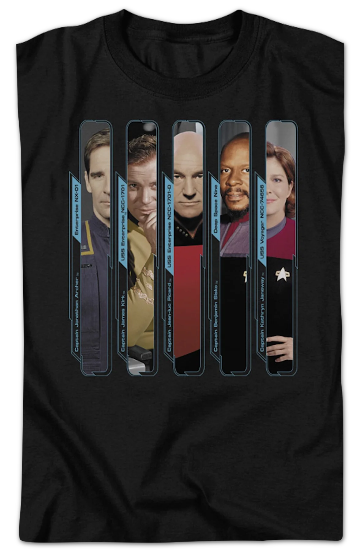 Classic Captains Star Trek T-Shirt - Image 2