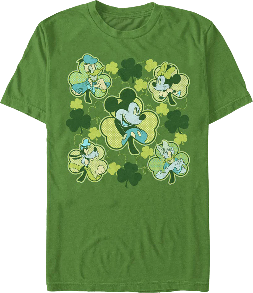 Classic Characters St. Patrick's Day Clovers Disney T-Shirt