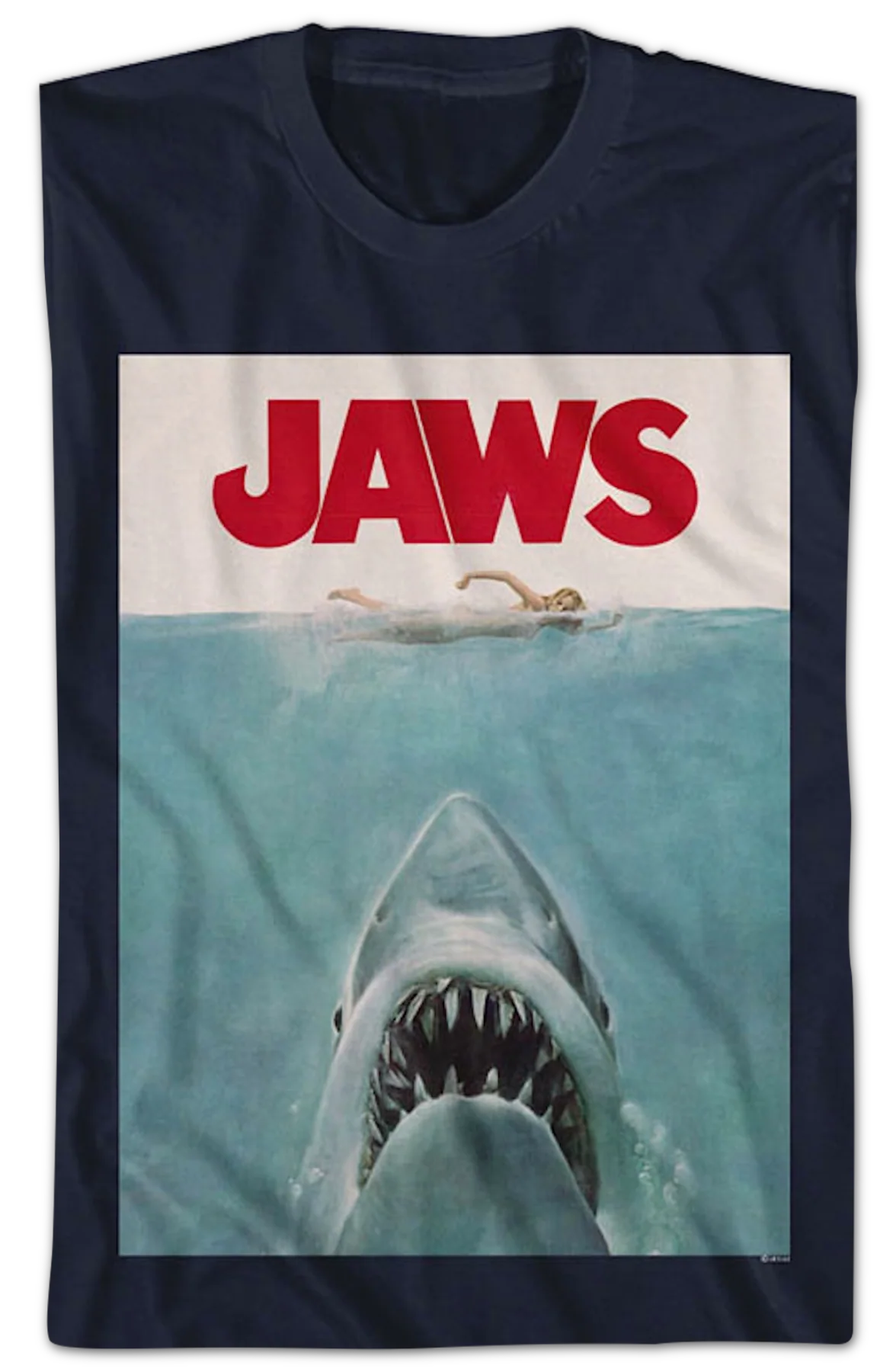 Classic Movie Poster Jaws T-Shirt - Image 2