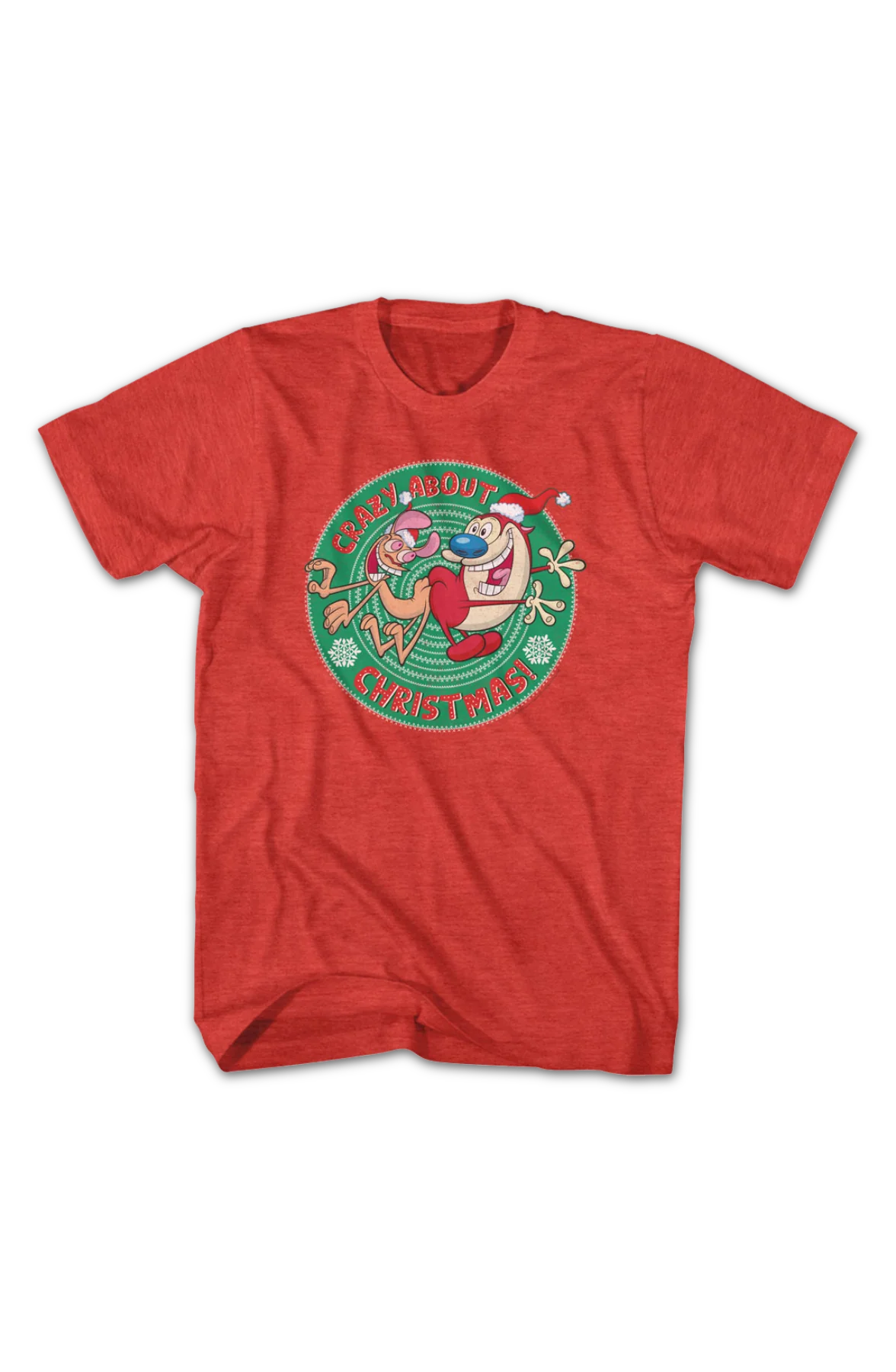 Crazy About Christmas Ren And Stimpy T-Shirt - Image 2