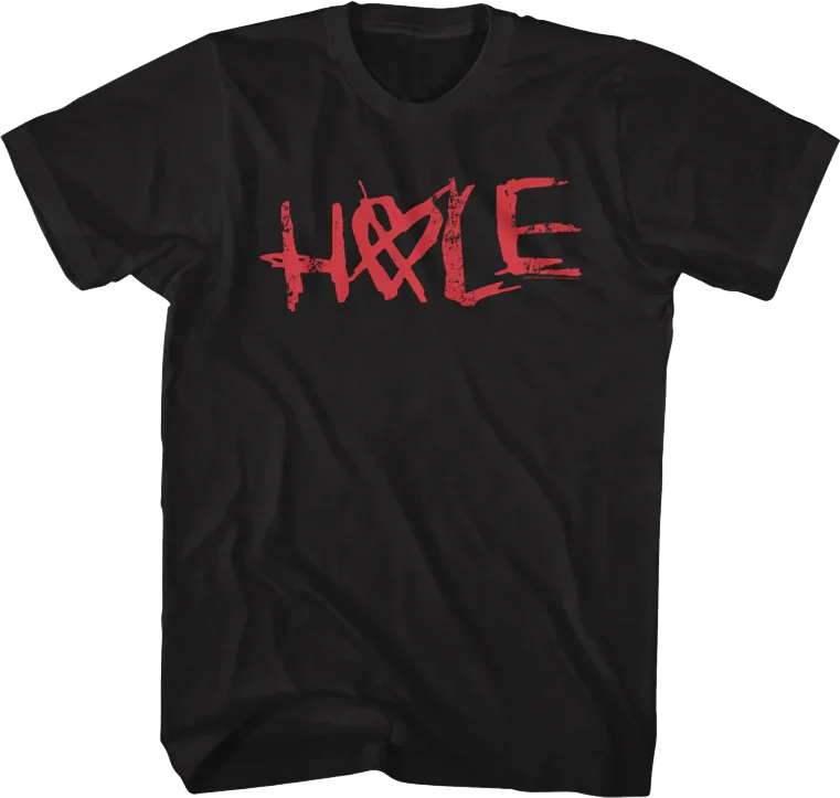 Crossed Heart Logo Hole T-Shirt