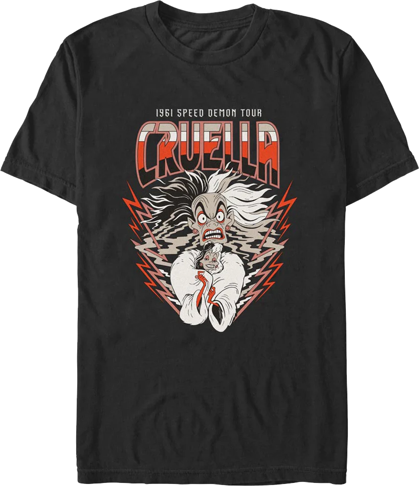 Cruella Speed Demon Tour Disney T-Shirt