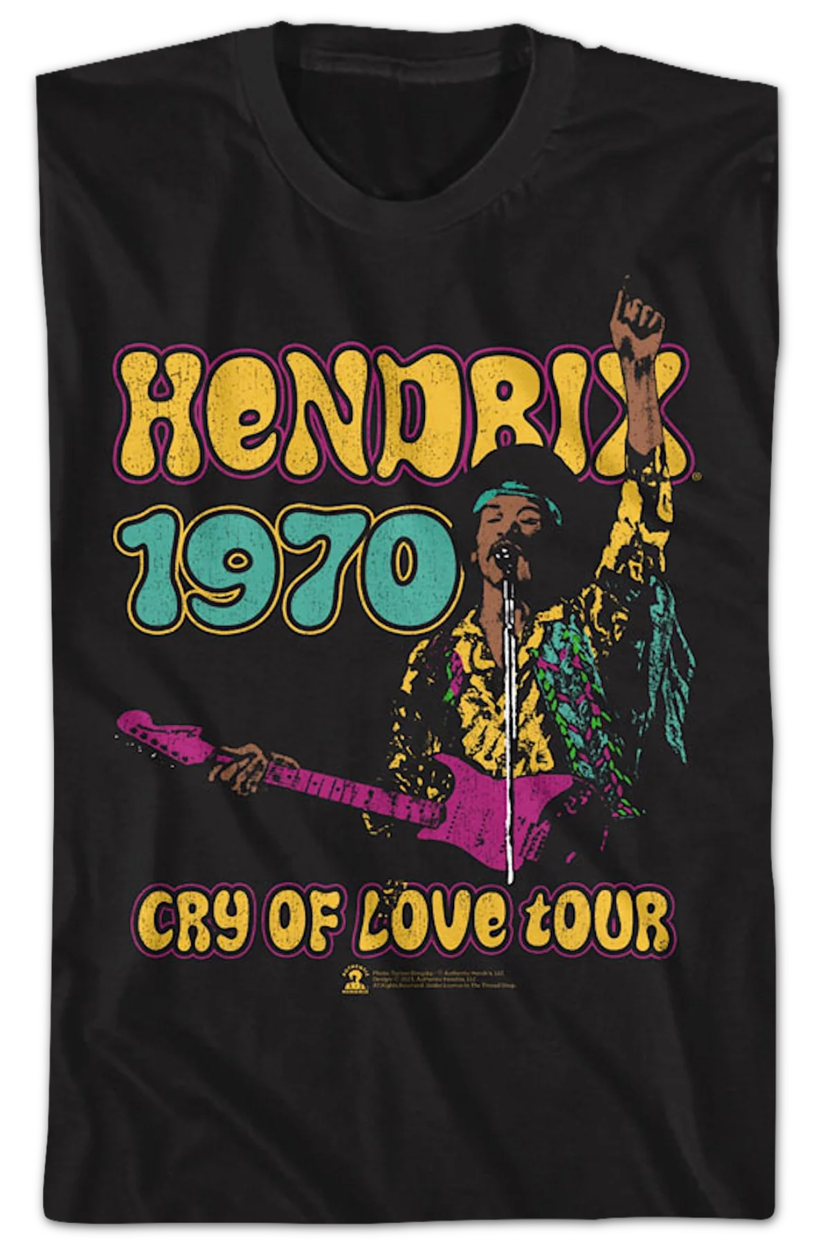 Cry Of Love Tour Jimi Hendrix T-Shirt - Image 2