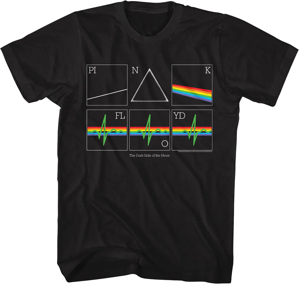 Dark Side of the Moon Heart Rate Pink Floyd T-Shirt