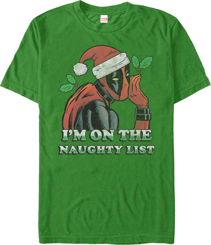Deadpool I'm On The Naughty List Marvel Comics T-Shirt