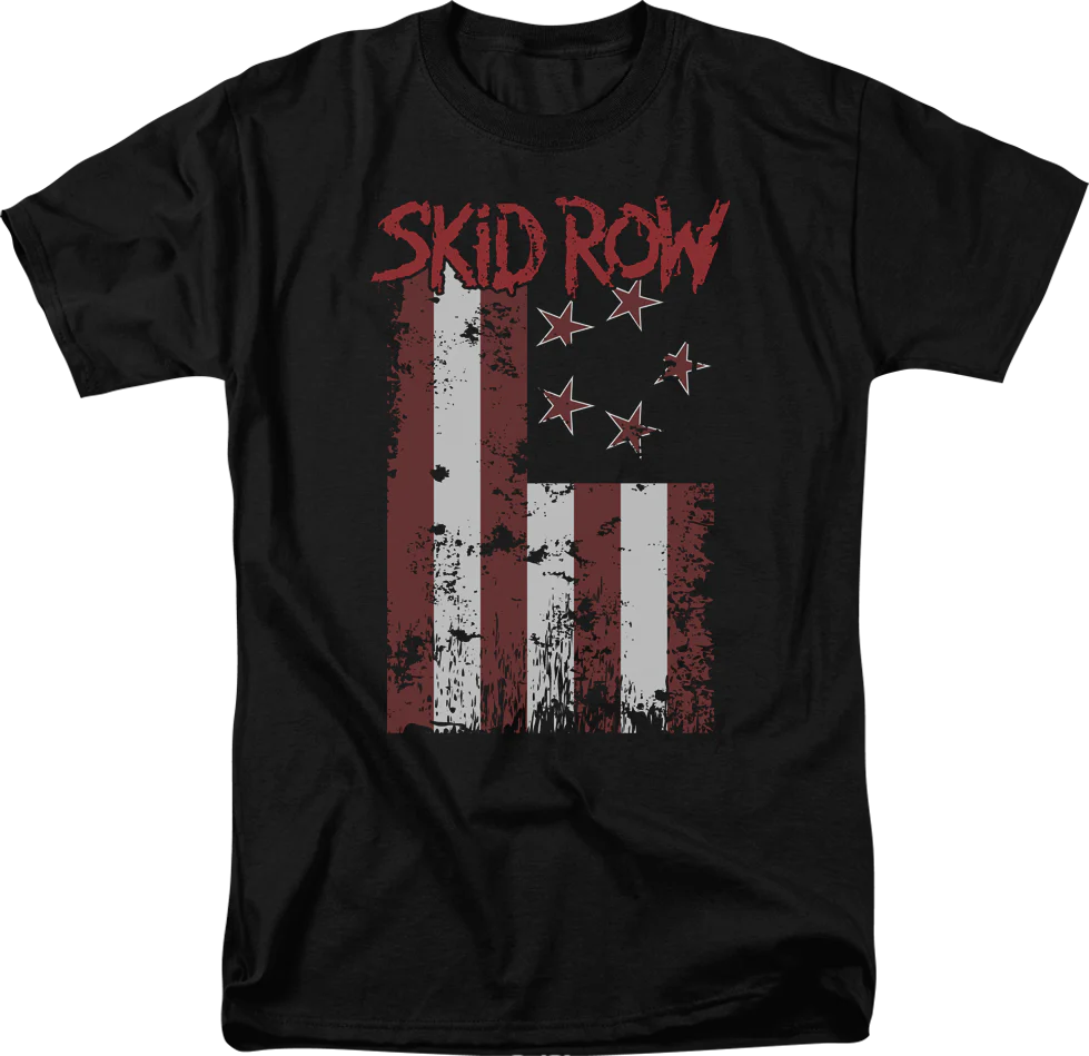 Distressed Flag Skid Row T-Shirt
